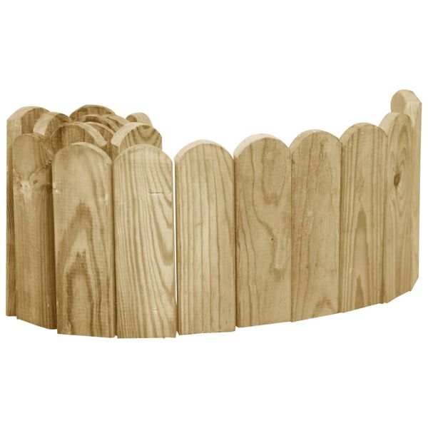 vidaXL Rouleaux de bordure 2 pcs 120 cm Bois de pin impr&eacute;gn&eacute;