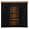 vidaXL Armoire suspendue HALDEN 2 portes coulissantes noir pin