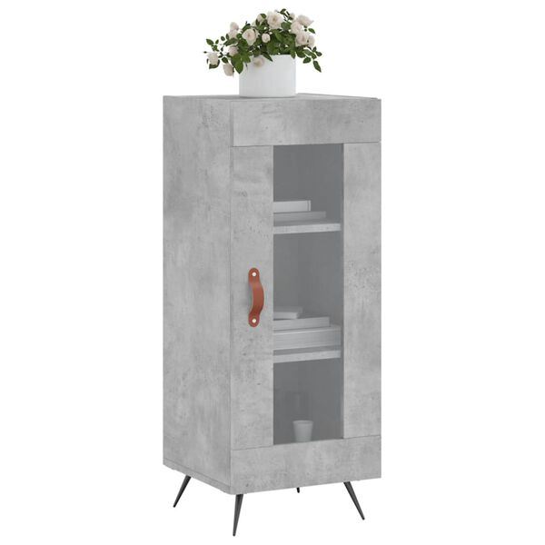 vidaXL Buffet Gris b&eacute;ton 34,5x34x90 cm Bois d'ing&eacute;nierie