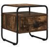vidaXL Table de chevet Ch&ecirc;ne fum&eacute; Bois d'ing&eacute;nierie