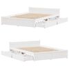 vidaXL Cadre de lit sans matelas blanc 140x190 cm bois de pin massif