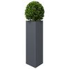 vidaXL Jardini&egrave;re anthracite triangulaire 30x26x75 cm acier