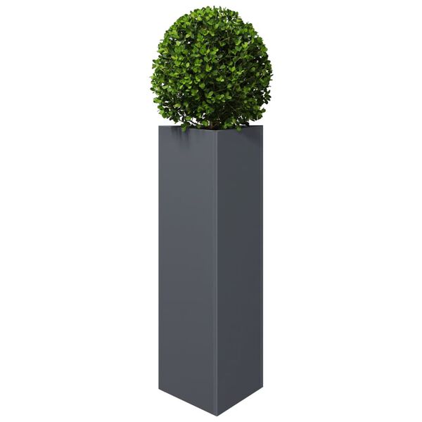 vidaXL Jardini&egrave;re anthracite triangulaire 30x26x75 cm acier