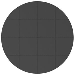 vidaXL Tapis de sol de piscine 16 pc &Oslash; 235 cm Rond Mousse EVA Noir