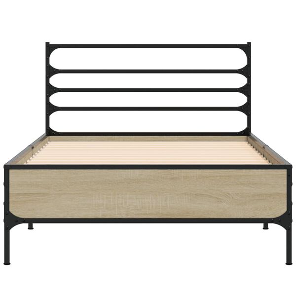 vidaXL Cadre de lit sans matelas ch&ecirc;ne sonoma 90x200 cm