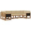 vidaXL Ensemble de canap&eacute;s d'ext&eacute;rieur 7 pcs Naturel et Beige