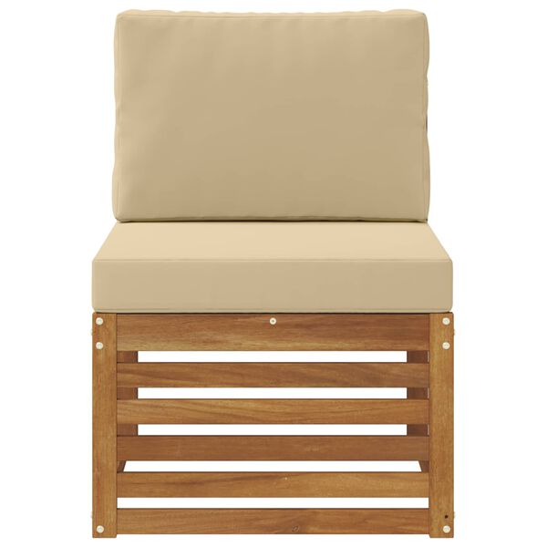 vidaXL Sofa de milieu ext&eacute;rieur Bois d'Acacia Massif Naturel