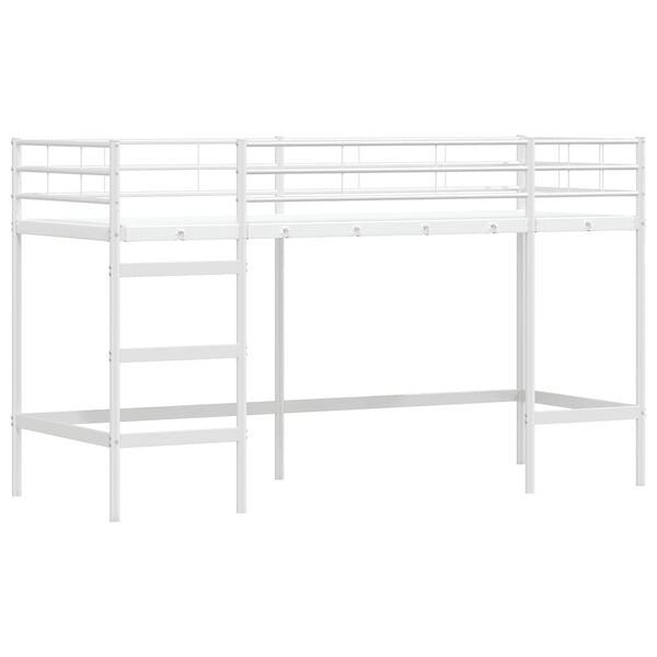 vidaXL Lit mezzanine pour enfants Blanc 75 x 190 cm