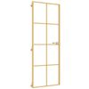 vidaXL Porte int&eacute;rieure mince dor&eacute; 76x201,5 cm verre tremp&eacute; aluminium
