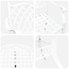 vidaXL Ensemble de salle &agrave; manger pour jardin 5 pcs Blanc Aluminium