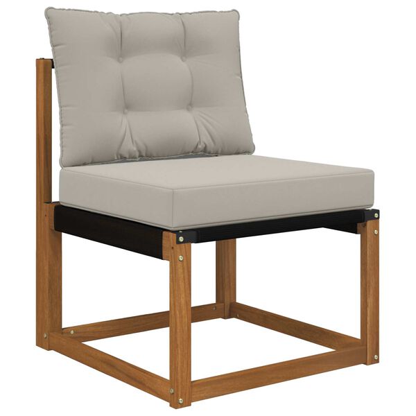 vidaXL Coussin de canap&eacute; d'ext&eacute;rieur 2 pcs Gris Polyester