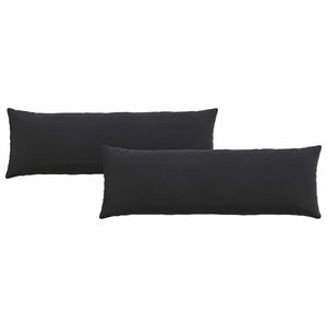 vidaXL Coussins de canap&eacute; 2 pcs Noir 120 x 40 cm