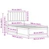 vidaXL Cadre de lit avec t&ecirc;te de lit rembourr&eacute;e Taupe 90 x 190 cm