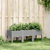 vidaXL Jardini&egrave;re avec pieds gris clair 120x40x42 cm PP