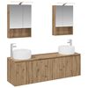 vidaXL Ensemble d'armoire de salle de bain 5 pc Ch&ecirc;ne artisanal