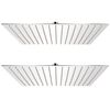 vidaXL Pomme de douche plongeante 2 pcs Acier inoxydable 40x40 cm