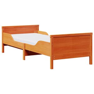 vidaXL Cadre de lit avec matelas Marron 80 x 200 cm Bois de pin massif