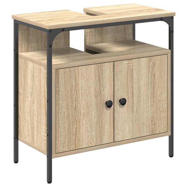 vidaXL Cabinet de salle de bain avec stockage Beige 60 x 30 x 60 cm