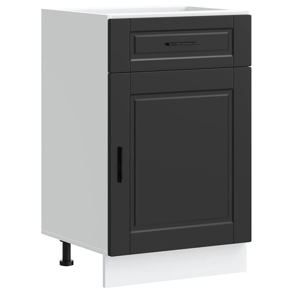 vidaXL Armoire de cuisine Porto noir bois d'ing&eacute;nierie