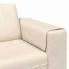 vidaXL Sofa en tissu avec coussin Crème 208 cm Tissu en velours côtelé