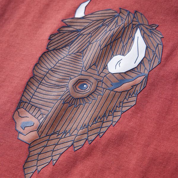 T-shirt enfants à manches longues rouge brûlé 128