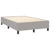 vidaXL Sommier &agrave; lattes de lit et matelas et LED Gris clair 120x200 cm