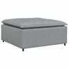 vidaXL Module de repose-pieds pour canap&eacute; modulaire Gris clair 100 x 100 x 48 cm