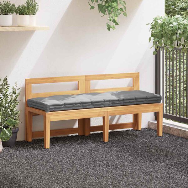 vidaXL Coussin de plancher de palette Coton 120x40x7 cm Gris