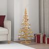 vidaXL Arbre de Noël en bois Marron 120 cm Bois massif en pin