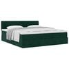 VidaXL Cadre de lit ottoman avec matelas vert fonc&eacute; 160x200 cm velours