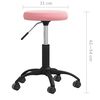 vidaXL Chaise de bureau pivotante rose velours