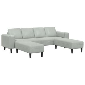 vidaXL Canap&eacute; de salon 3 pc Gris clair