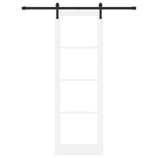 vidaXL Porte coulissante ORKDAL Blanc et Noir 78 x 232 cm