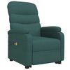 vidaXL Fauteuil de massage Vert fonc&eacute; Tissu