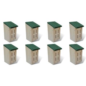 vidaXL Maison pour papillons 8 pcs Bois 14 x 15 x 22 cm