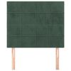 vidaXL T&ecirc;te de lit Vert fonc&eacute; 90x5x118/128 cm Velours