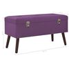vidaXL Banc avec compartiment de rangement Violet 80 cm Velours