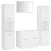 vidaXL Ensemble de meubles de salle de bain Blanc Agglom&eacute;r&eacute;