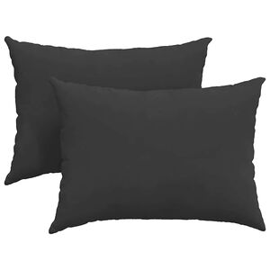 vidaXL Coussins de canap&eacute; 2 pcs Noir 70 x 50 cm tissu