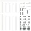 vidaXL Clôture de jardin 6 pcs Blanc 170 x 190 cm