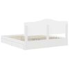 vidaXL Lit de Rangement Blanc 200 x 200 cm Bois d'ing&eacute;nierie