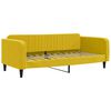 vidaXL Lit de jour avec gigogne et matelas jaune 100x200 cm velours