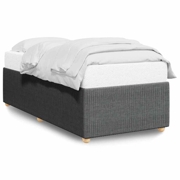 vidaXL Cadre de lit sans matelas gris fonc&eacute; 80x200 cm tissu