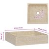 vidaXL Lavabo Crème 40x40x10 cm Marbre