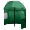 vidaXL Parapluie de pêche Vert 300x240 cm