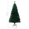 vidaXL Sapin de Noël artificiel avec support vert 150 cm fibre optique