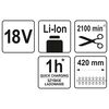 YATO Taille-haie sans batterie 18V 420 mm