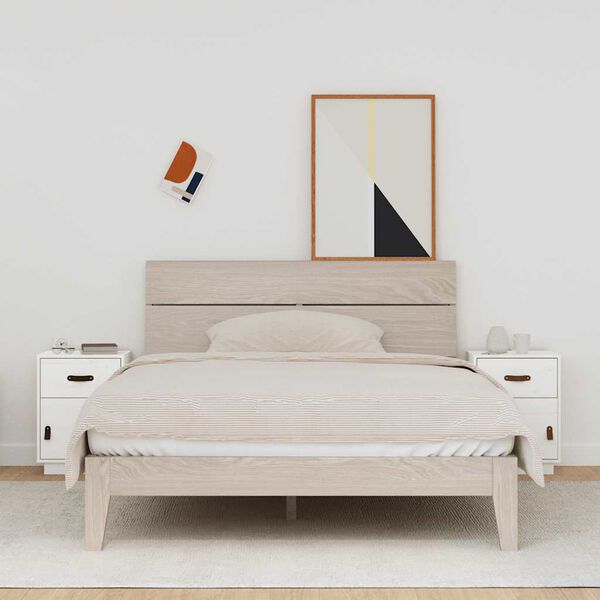 vidaXL Tables de chevet 2 pcs Blanc 40x34x55 cm Bois de pin massif