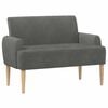 vidaXL Canap&eacute; love seat avec capitonnage en boutons Gris fonc&eacute;