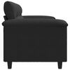 vidaXL Canap&eacute; &agrave; 2 places Noir 120 cm Tissu microfibre
